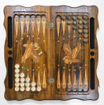 Нарды резные "Пикирующий Орел" 60х60 (с 2 звездами), Ереван